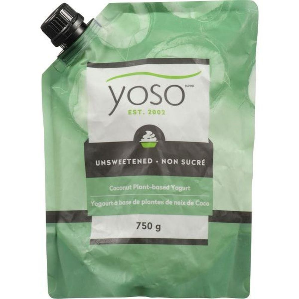 Yoso Creamy Cultured Unsweetened Coconut Plant Based Yogurt, 750 G -- 6 Per Case