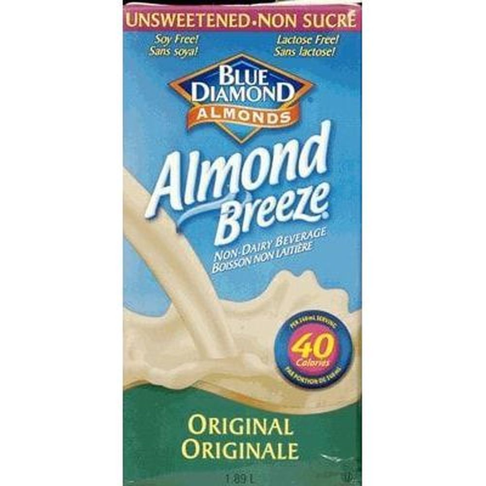 Almond Breeze Unsweetened Original Almond Milk, 1.89 L -- 8 Per Case