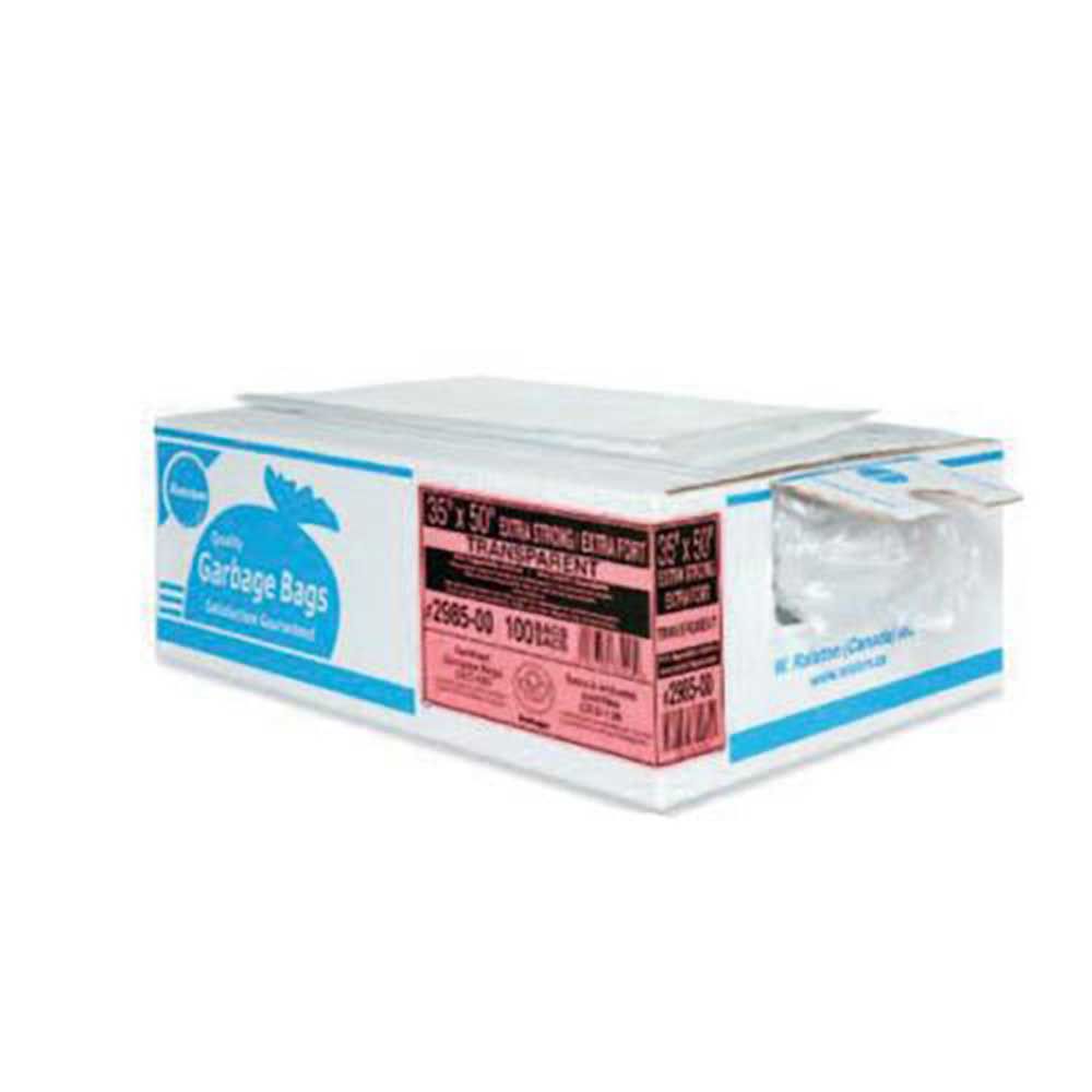 W. Ralston Sac Poubelle Transparent Ultra-régulier, 30 X 38 Po -- 250 Par Caisse
