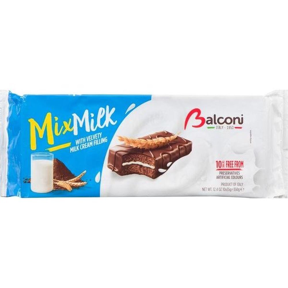 Balconi Mix Milk Soft Sponge Cake With Cocoa Cream, 350 G -- 15 Per Case