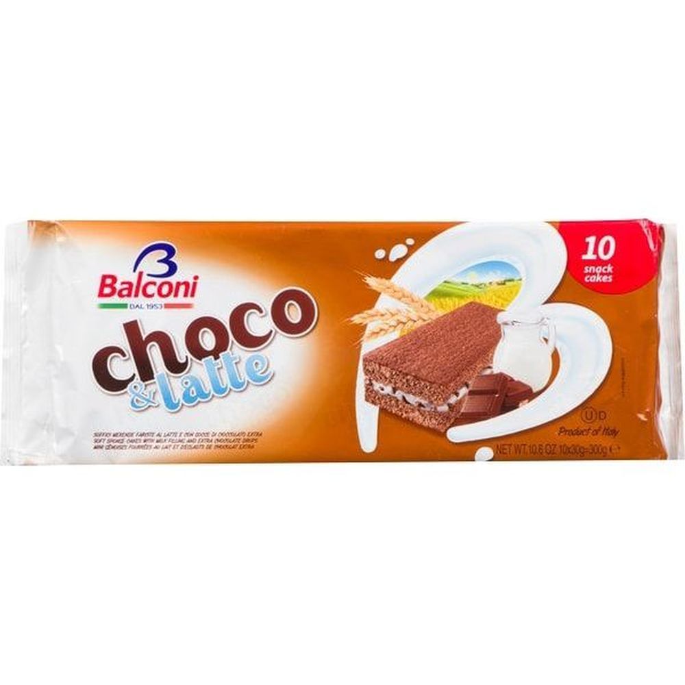 Balconi Chocolate Mini Snack Cakes, 300 G -- 15 Per Case
