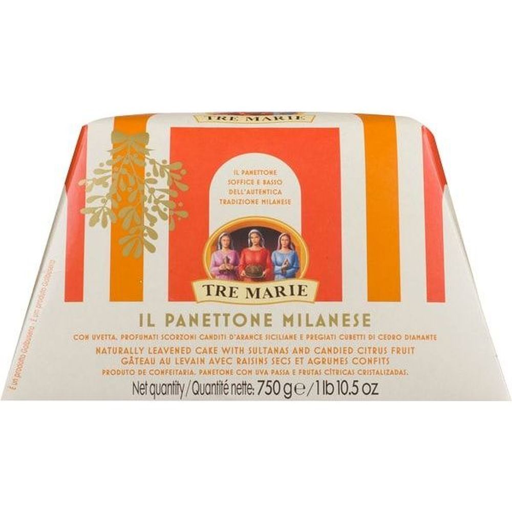 Tre Marie Panettone Milanese With Dried Fruits And Raisins, 750 G -- 12 Per Case