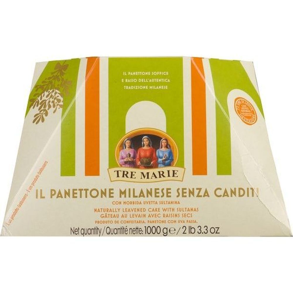 Tre Marie Panettone Whole Raisin, 1000 G -- 12 Per Case