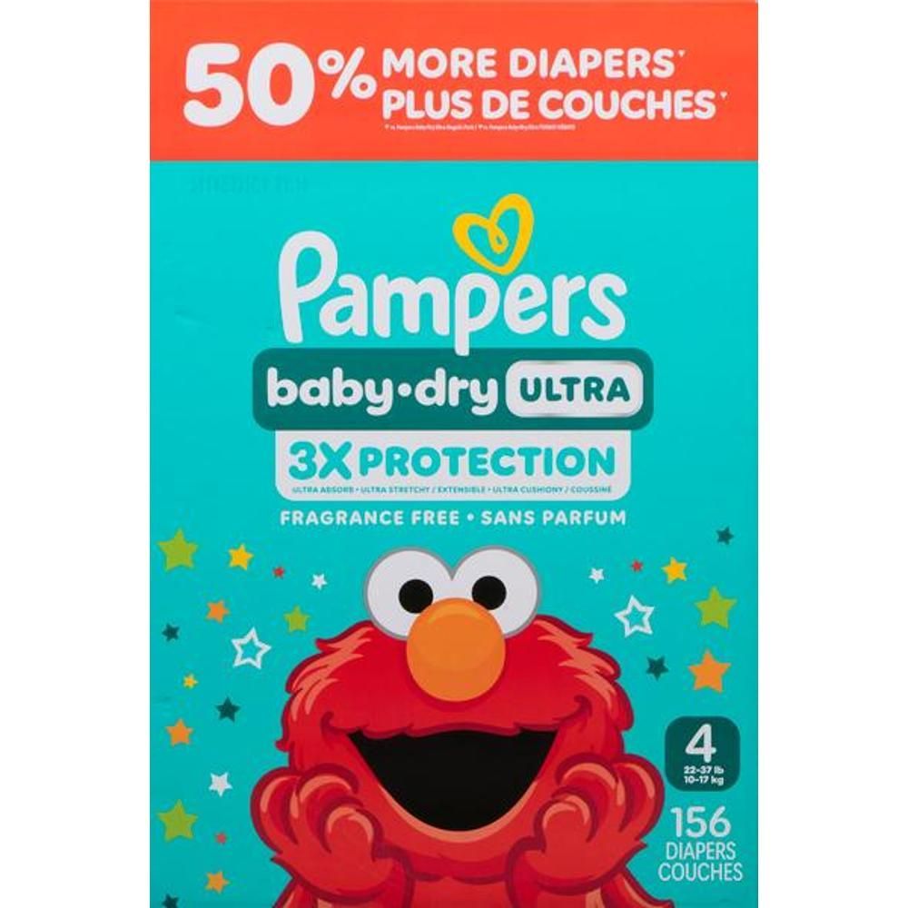 Pampers Baby Dry Size 4 Mega Xxl Ultra Diaper, 168 Count