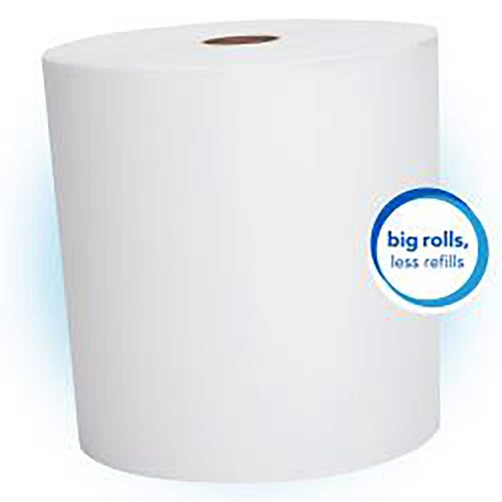 Scott Essential Universal High Capacity White Hard Roll Towel, 8 In X 1000 Ft -- 6 Per Case