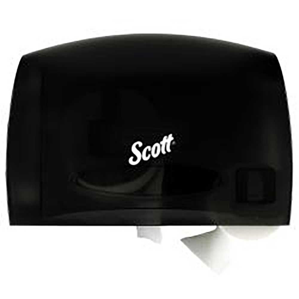 Scott Distributeur De Papier Toilette Noir Sans Mandrin, Format Géant, Avec Rouleau De Papier, 14,25 X 9,75 X 6,00 Po