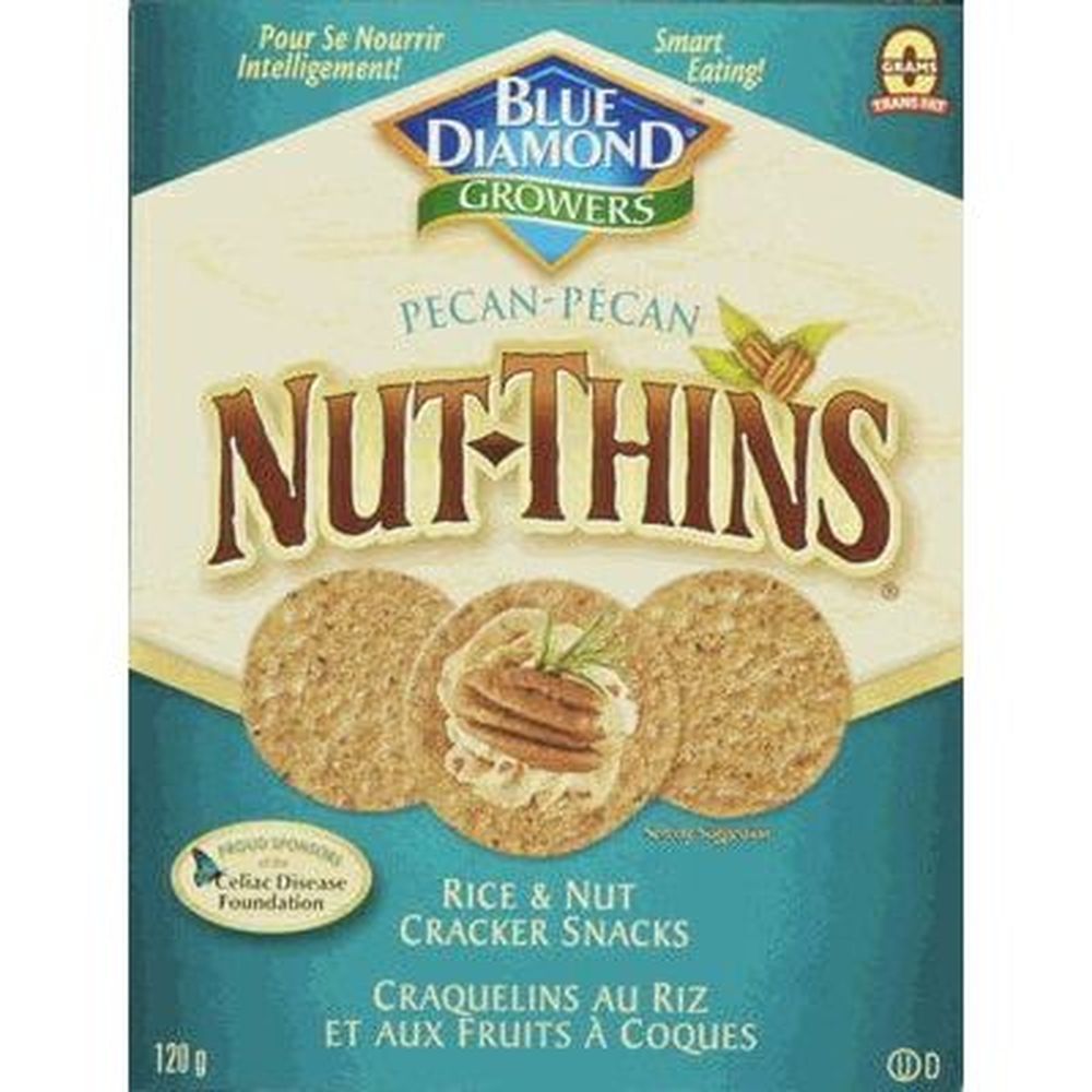 Blue Diamond Nut Thins Pecan Crackers, 120 G -- 12 Per Case