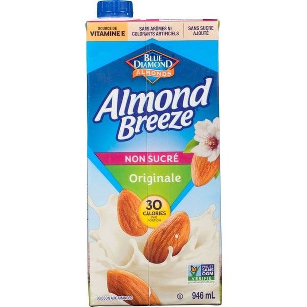 Almond Breeze Unsweetened Original Almondmilk, 946 Ml -- 12 Per Case
