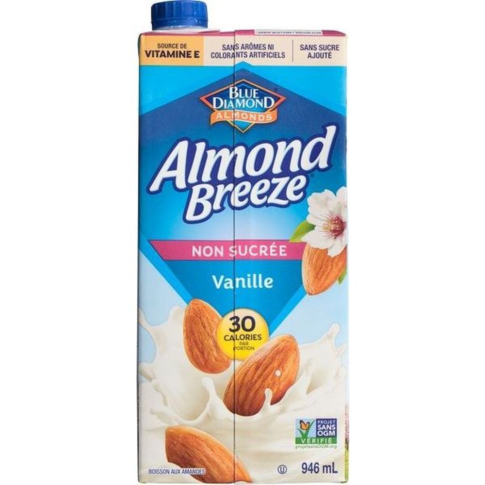 Almond Breeze Unsweetened Vanilla Almondmilk, 946 Ml -- 12 Per Case