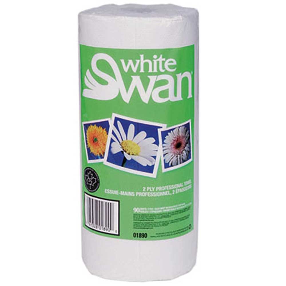White Swan Serviettes Professionnelles Classiques Blanches À 2 Épaisseurs, 80 Unités -- 24 Par Boîte
