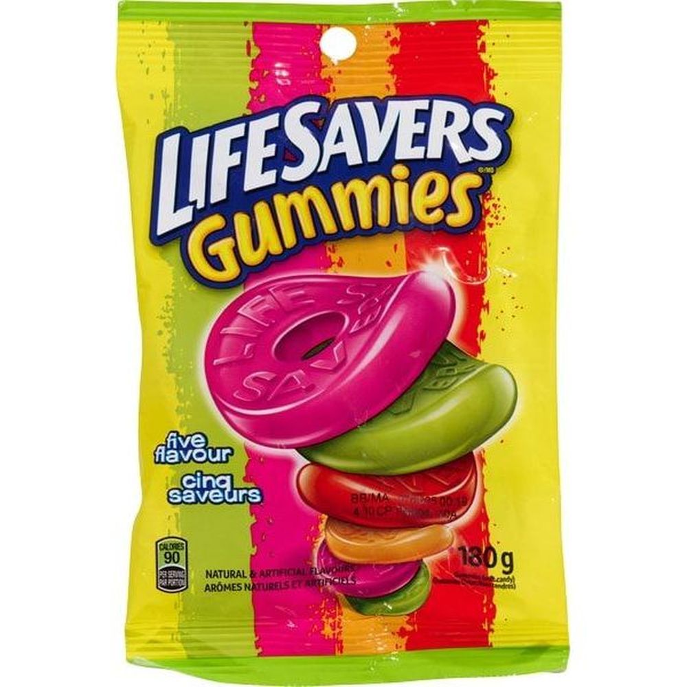 Life Savers Five Flavor Hard Candy, 180 G -- 12 Per Case