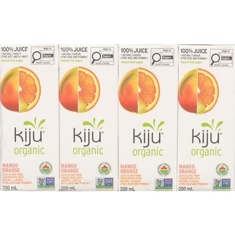 Kiju Organic Mango Orange Juice, 200 Ml -- 32 Per Case