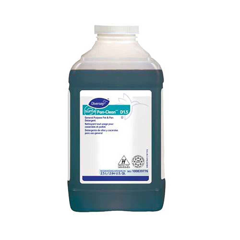 Suma Pan Clean D 1.5 General Purpose Detergent Liquid, 2.5 L -- 2 Per Case