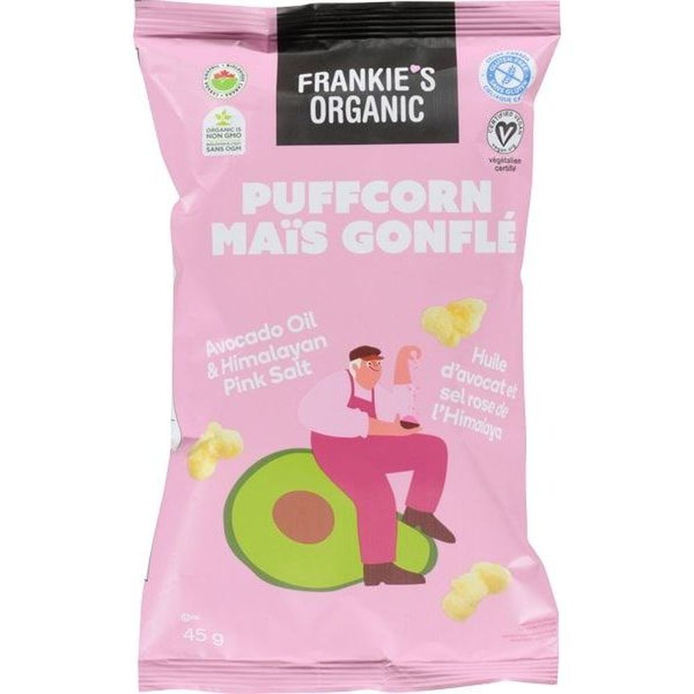Frankie's Organic Avocado Oil/himalayan Pink Salt Puffcorn, 45 G -- 36 Per Case