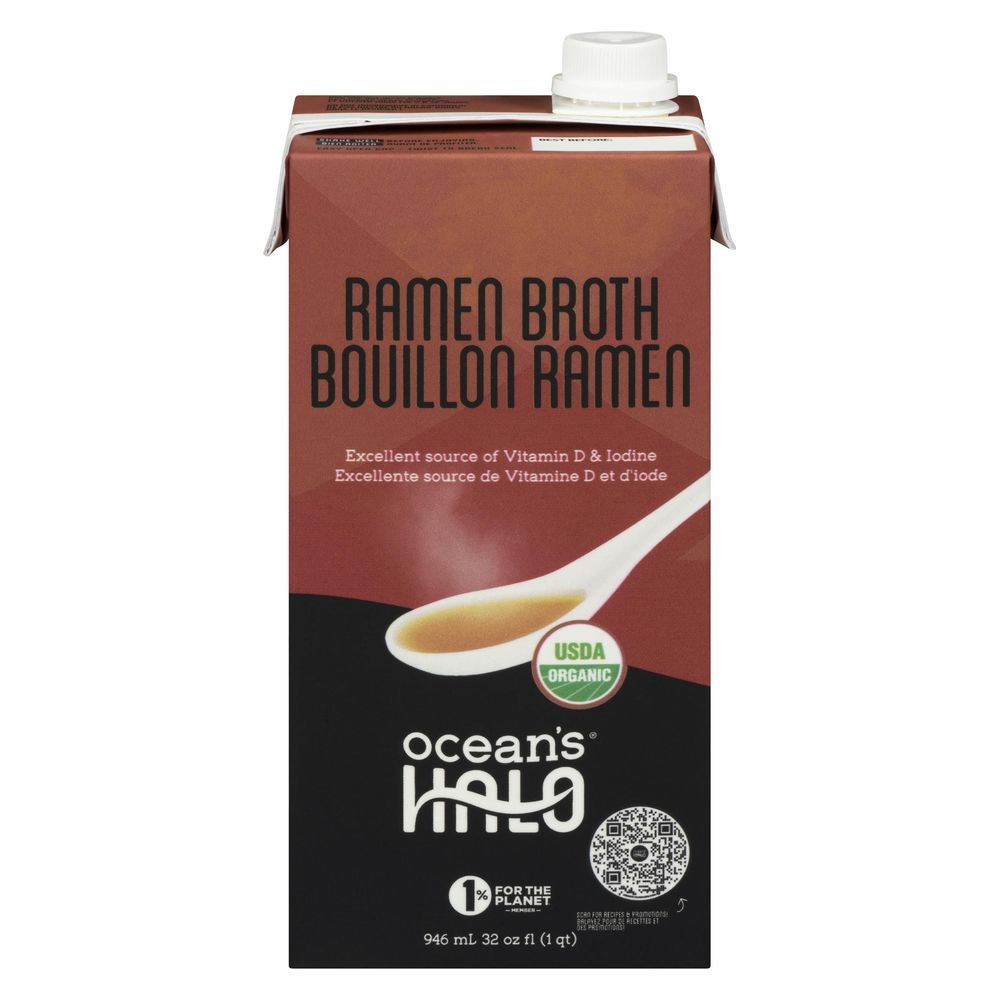 Ocean's Halo Bouillon Ramen Biologique, 946 Ml -- 6 Par Caisse
