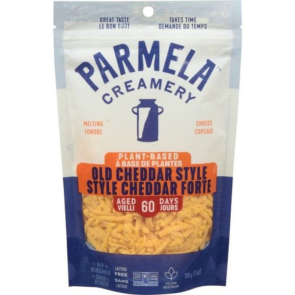 Parmela Creamery Plant Based Cheddar Style Cheese Shreds, 198 G -- 8 Per Case