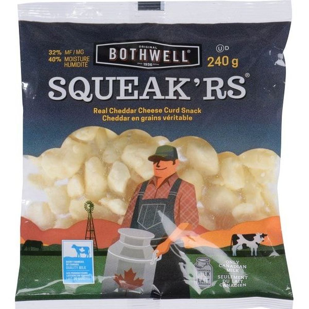 Bothwell Squeak'rs White Cheddar Cheese Curd, 240 G -- 12 Per Case