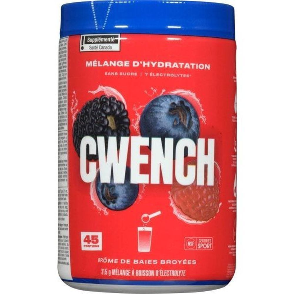 Cwench Hydration Berry Crush Electrolyte Drink Mix, 315 G -- 6 Per Case