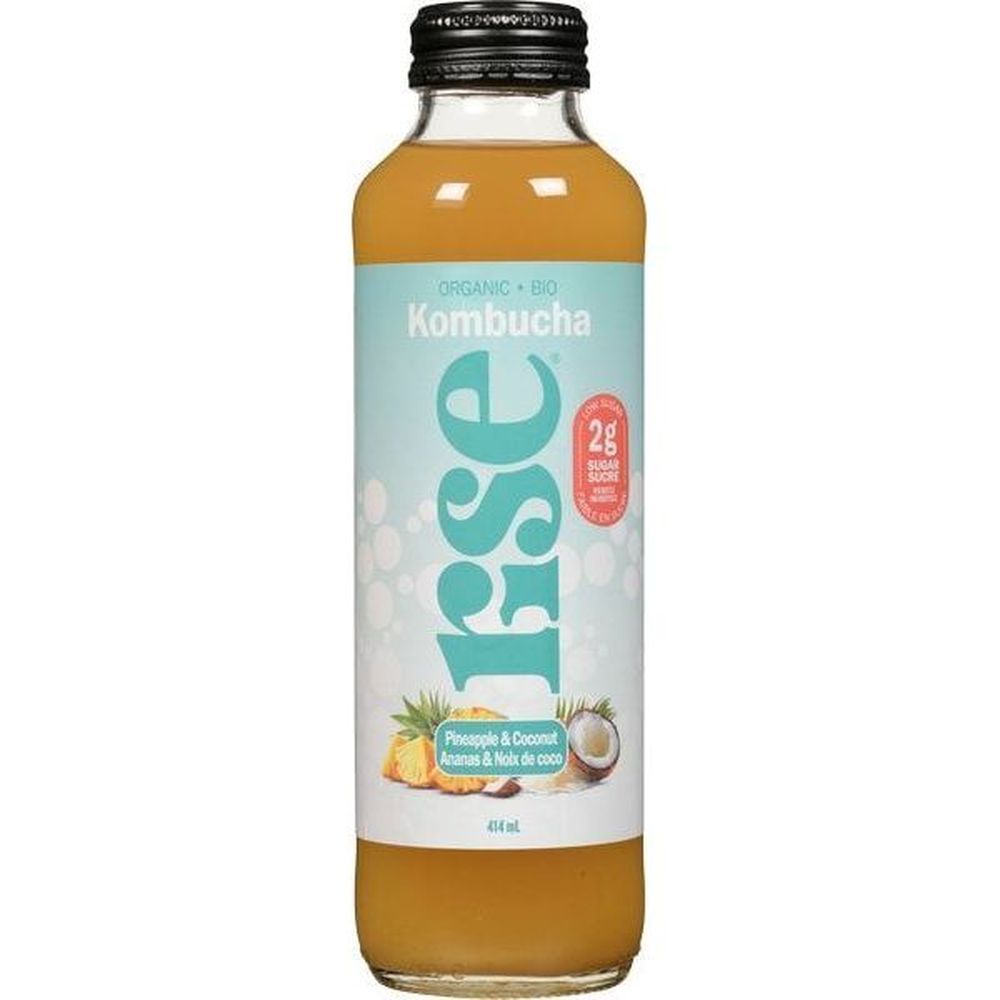 Rise Organic Pineapple And Coconut Kombucha, 414 Ml -- 12 Per Case