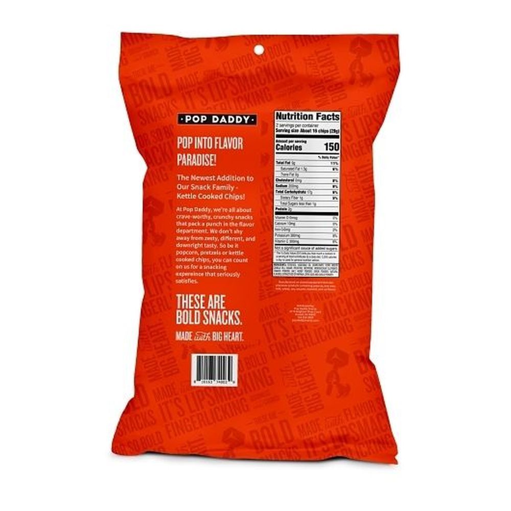 Pop Daddy Mesquite Bbq Kettle Cooked Potato Chips, 5 Ounce -- 12 Per Case