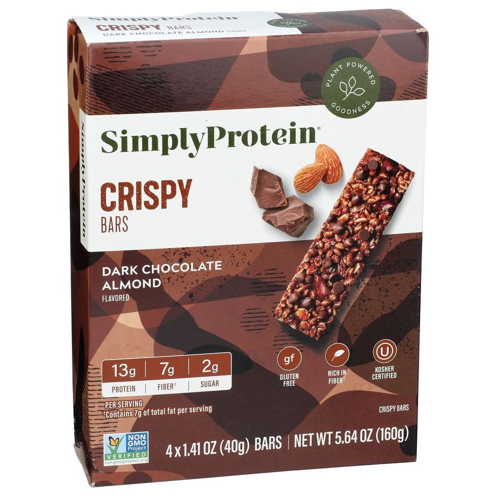 Simplyprotein Dark Chocolate Almond Crispy Bar, 5.64 Ounce -- 6 Per Case