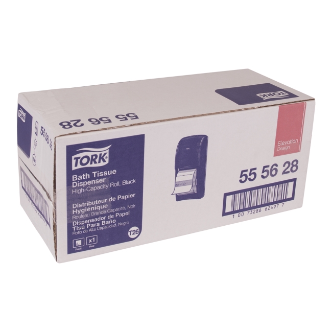 Black T26 Elevation Twin Toilet Paper Dispenser