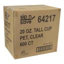 Unwrapped PET Tall Clear Cup