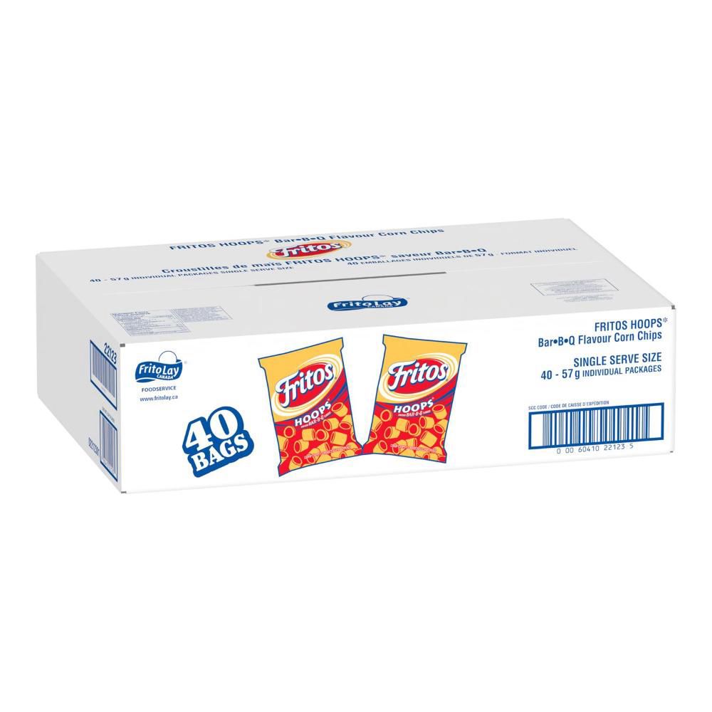 Fritos Chips De Maïs Saveur Barbecue Hoops, 57 G -- 40 Par Caisse