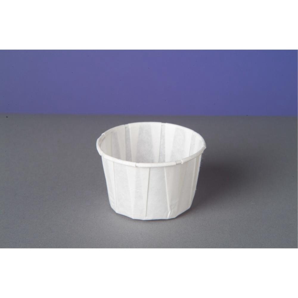 2.5 oz White Harvest Pleated Paper Portion Cup