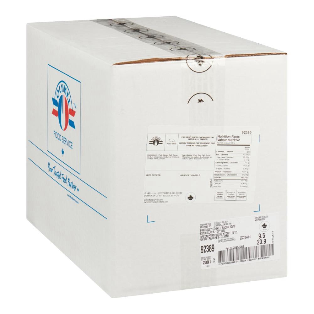 10/12 Partly Cooked Sliced Double Smoked Bacon