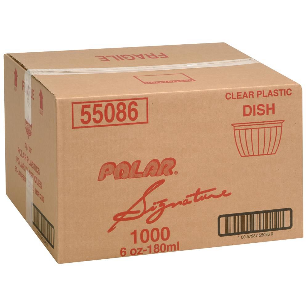 Polar Pak Signature 6 Oz Polystyrene Clear Dessert Bowl, 50 Count -- 20 Per Case
