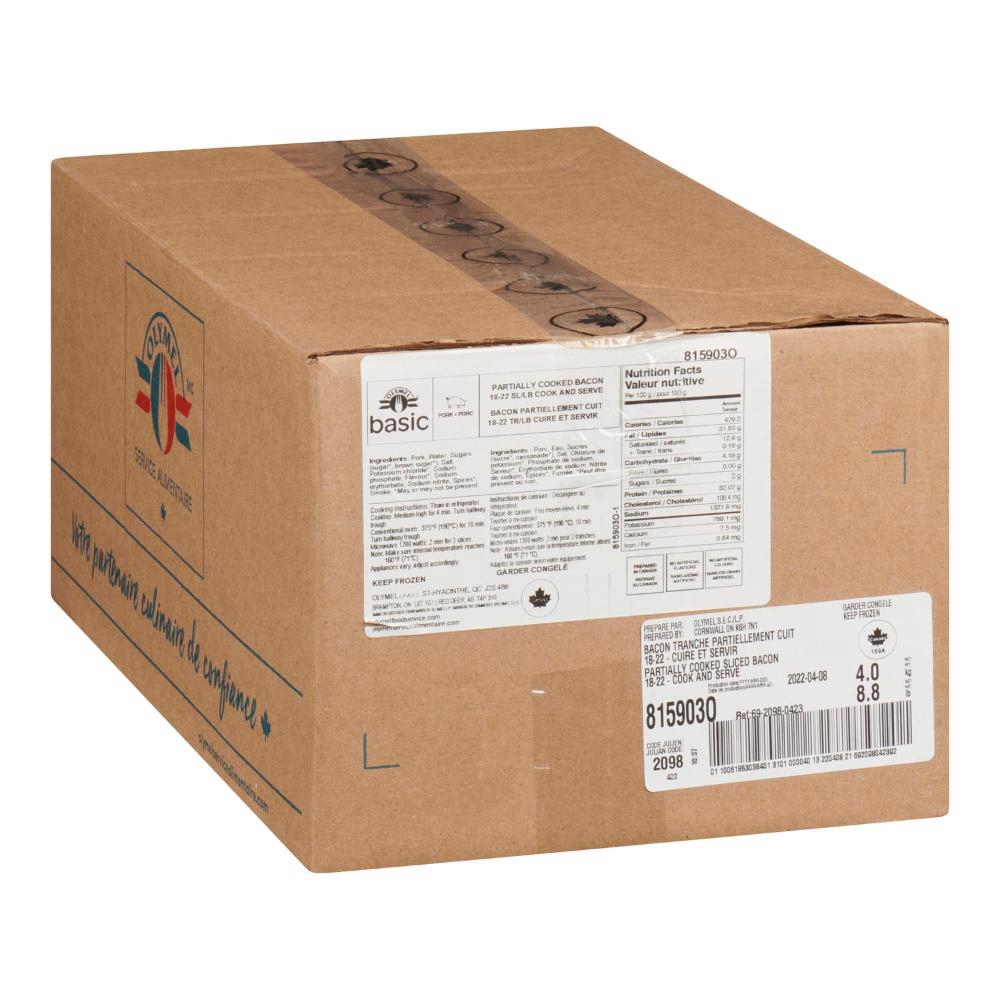 2 in Partially Cooked Bacon - Bulk