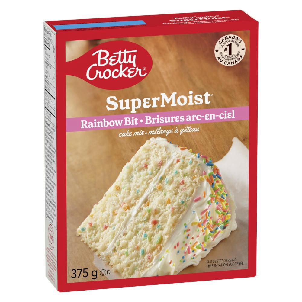 Betty Crocker Mélange À Gâteau Arc-en-ciel Super Moelleux, 375 G -- 12 Par Boîte