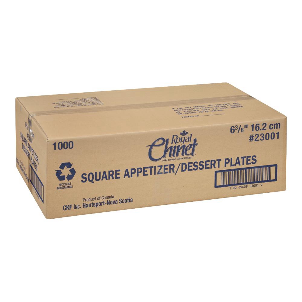 6.38 in White Square Plate