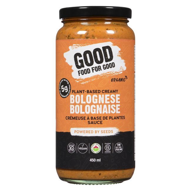 Good Food For Good Organic Creamy Bolognese Pasta Sauce, 450 Ml -- 12 Per Case