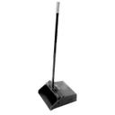36141003 Duo-Pan Black Plastic Upright Dust Pan with Metal Handle, 30 in Length