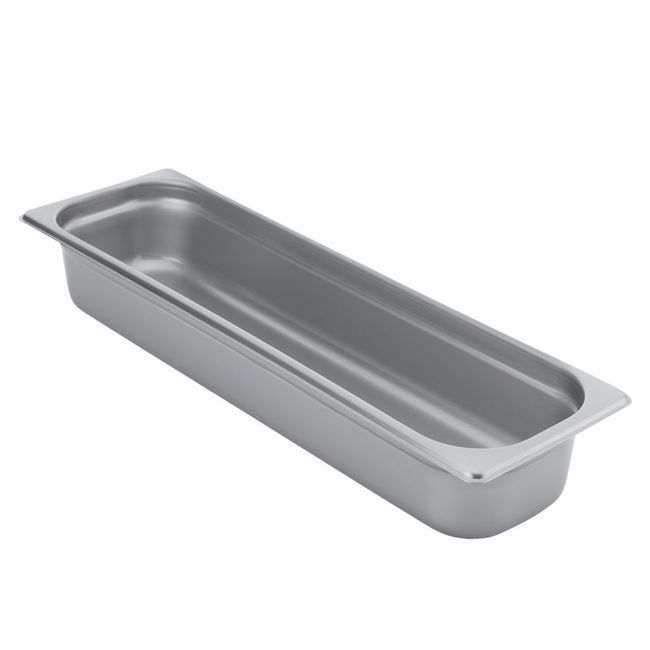 Browne 304 Stainless Steel 22 Gauge Half Size Heavy Weight Long Steam Table Pan, 2.5 In Deep