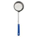 Stainless Steel One-Piece Perforated Portioner with Blue Handle