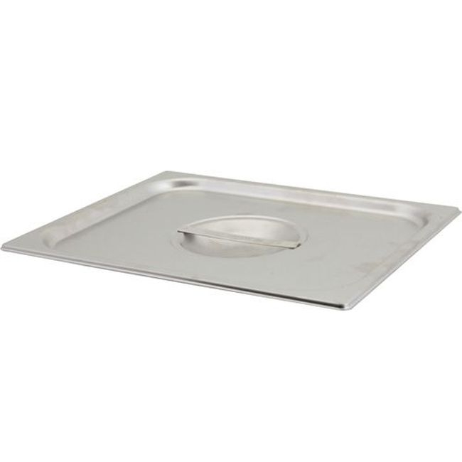 75120 Super Pan V Stainless Steel Half Size Solid Cover for Steam Table Pan, 12.76 x 10.44 x 1.125 in
