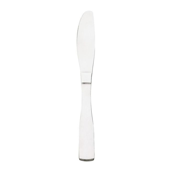 Elegance 13/0 Stainless Steel Satin Finish Serrated Dinner Knife