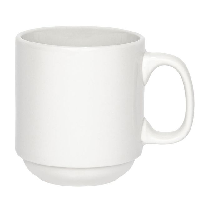 Palm Porcelain White Stacking Mug