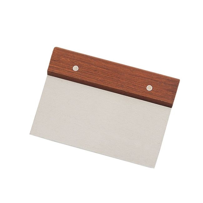 Stainless Steel Dough Scraper with Hardwood Handle
