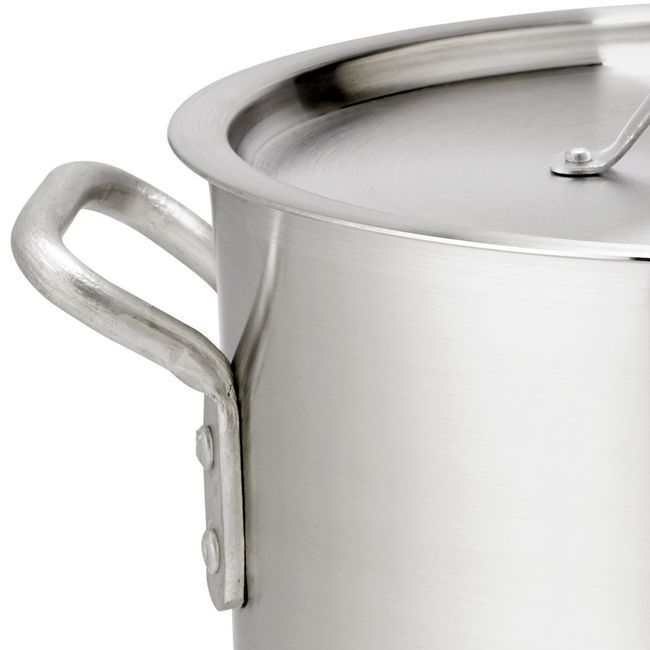 Browne Thermalloy Heavy Weight Aluminum Stock Pot, 120 Qt Capacity