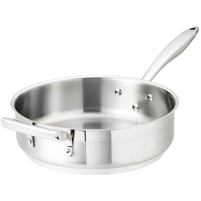 Thermalloy Stainless Steel Saute Pan with Helper Handle