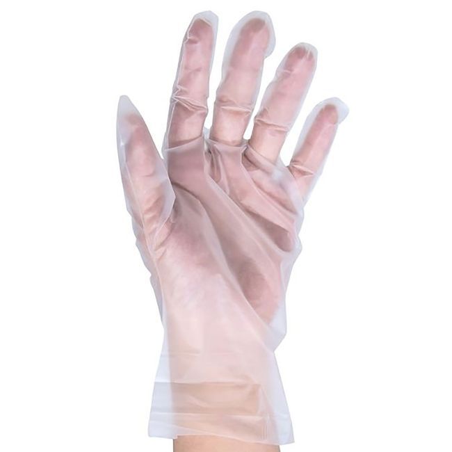 Dorfin Clear Medium Thermoplastic Elastomer Powder Free Gloves, 100 Count -- 10 Per Case