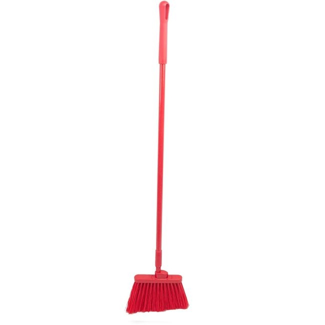 41083EC05 Polypropylene Red Color Coded Duo-Sweep Unflagged Angle Broom, 56 in Length