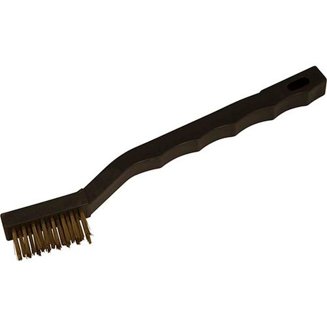 4127000 Flo-Pac Polypropylene Black Utility Brush with Brass Bristles, 7 in Long