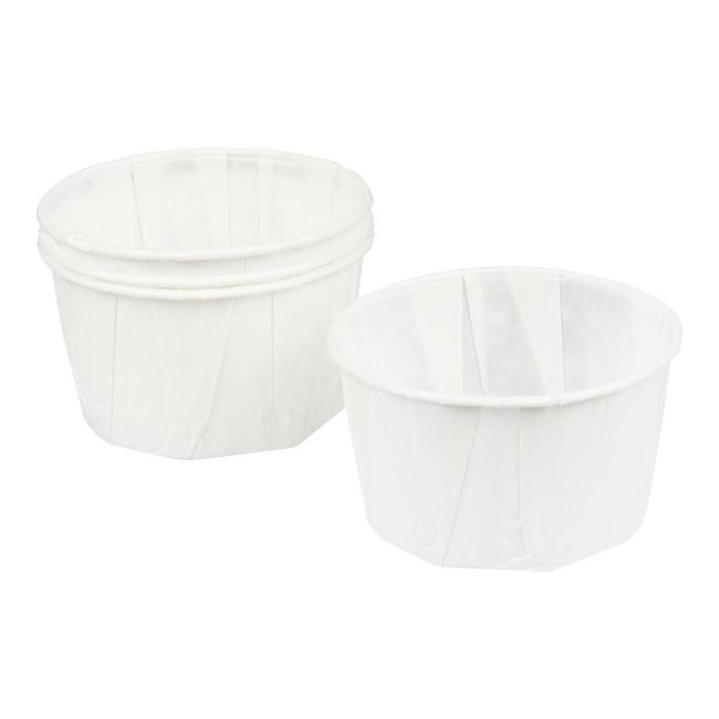 3.25 oz White Harvest Pleated Paper Portion Cup