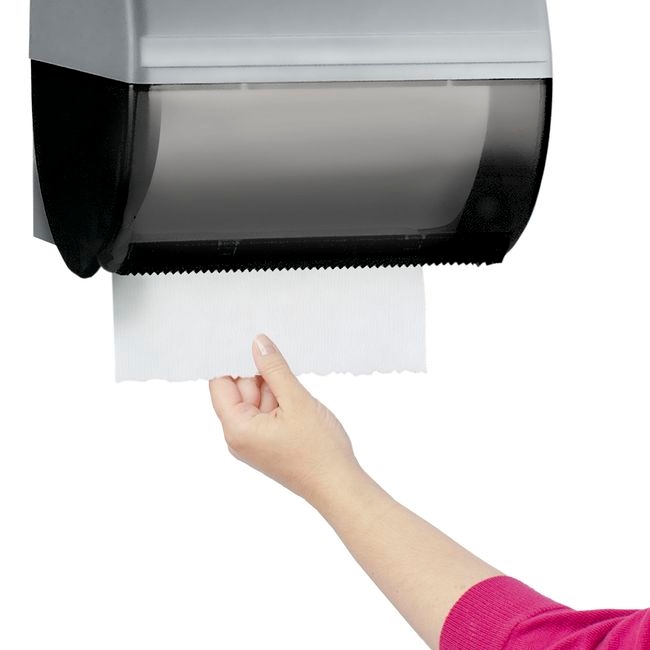 Smoke Omni Roll Hard Roll Towel Dispenser for 1.5 in Core Towel
