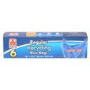 Blue Recycling Bag with Super Ties